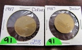 (2) 1987 Canada Dollar