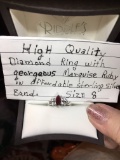 High Quality Diamond Ring with Marquise Ruby