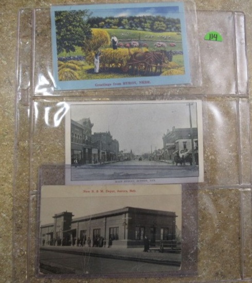 (3) Nebraska Post Cards