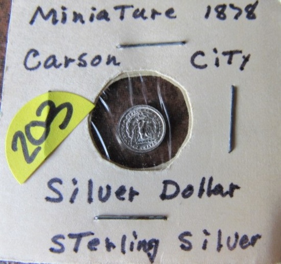1878 Miniature Carson City  Silver Dollar