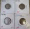 1938-D Over D 4 Different Varieties Buffalo Nickels