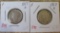 (2) 1917-S, 1927-D Mercury Dimes F, F