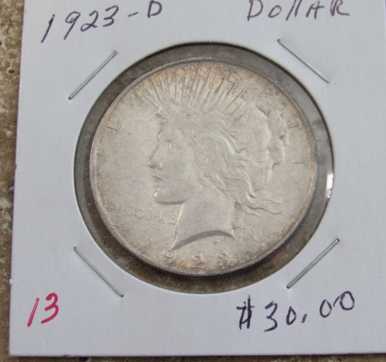 1923-D Peace Dollar