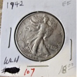 1942-P EF Walking Liberty Half Dollar