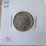 1913 Type 1 Buffalo Nickel