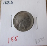 1918-D F Buffalo Nickel