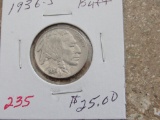 1936-S Buffalo Nickel