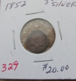 1852 3 Cent Silver