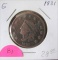 1831 Large Cent-Good