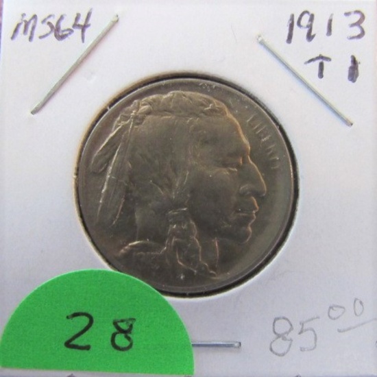 1913-P Buffalo Nickel MS64