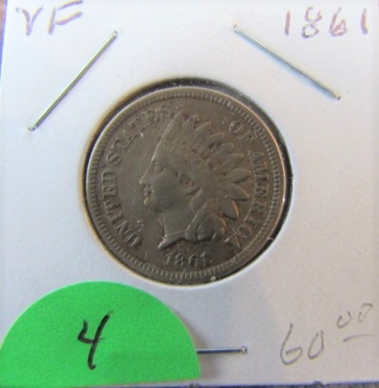 1861 Indian Head Cent VF