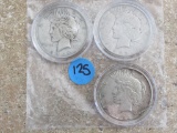 (3) Peace Dollars 1922 PDS Set