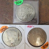 1927, 1928, 1928-S Peace Dollars