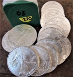 (20) 2003 1oz Fine Silver Dollars