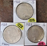 1922, 1922-S, 1922-S Peace Dollars