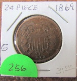 1869 2 Cent Piece-Good