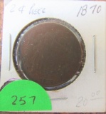 1870 2 Cent Piece AG