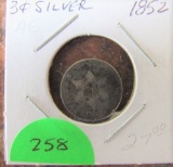 1852 3 Cent Silver AG