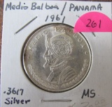 1961 Medina BalBoa Silver Coin BU