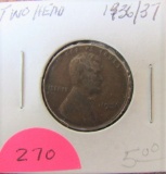 1936/37 Two Headed Lincoln Cent