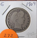 1909-P Barber Quarter-Good