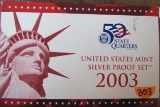 2003 United States Mint Silver Proof Set