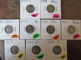 (9) Jefferson Nickels