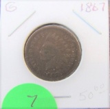 1867 Indian Head Cent-Good
