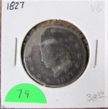 1827 Large Cent-Very Good