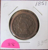 1851 Large Cent-Very Good