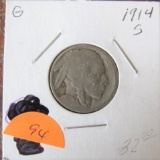 1914-S Buffalo Nickel-Good