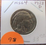 1938-D Buffalo Nickel MS64