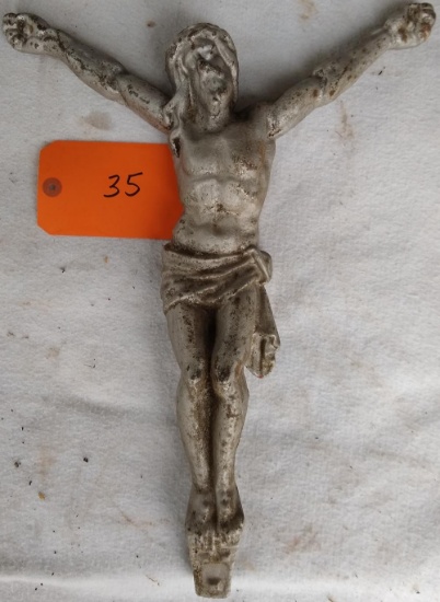 17" Tall Cast Iron Jesus Figure