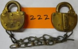 2 Brass Adlake NNG Padlocks