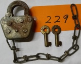 Soo Line RR Lock w/2 Keys