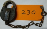 Eagle Lock Co. Padlock, Key