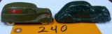 2 Hard Rubber Toy Cars