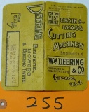 1893 Deering Pocket Ledger