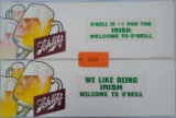 2 1969 Schlitz Beer Carboard Signs