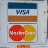 Visa/Mastercard 2 Sided Flange Sign