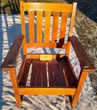 Pegged Mission Oak Rocker