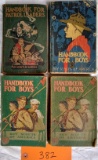 4 Boy Scout Handbooks - 1929, 38, 42