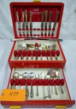 Silver-plate Flatware 66 pc. Set w/Deco box