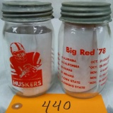 2 1978 Huskers Pint Jar