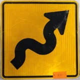 Curved Road Highway Sign