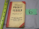 1950/51 John Deere Pocket Ledger