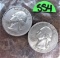 1957 D & 60 D Washington Quarters