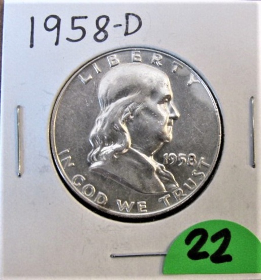 1958-D Franklin Half Dollar