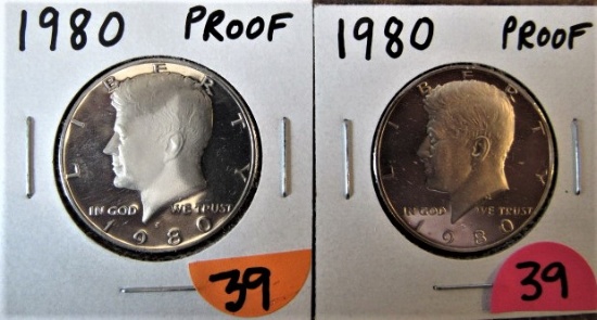 1980, 1980 Proof Half Dollars