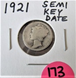 1921 Mercury Dime